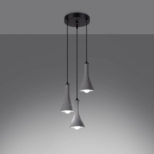 Alna 3-lights pendant lamp, cement