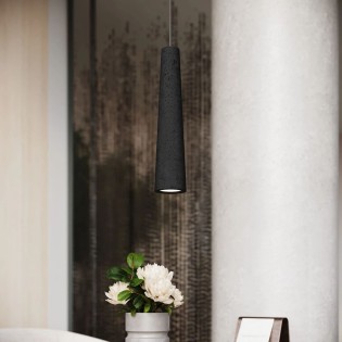 Uscuna black pendant lamp, cement