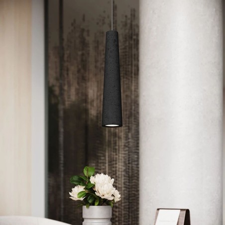 Uscuna black pendant lamp, cement