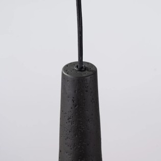 Uscuna black pendant lamp, cement