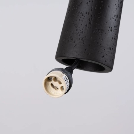 Uscuna black pendant lamp, cement