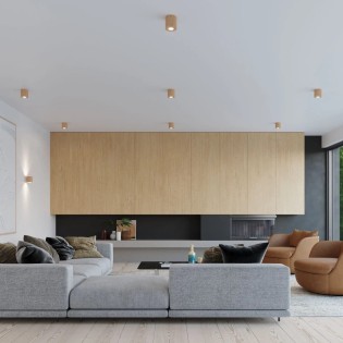 Wall light Inba, natural wood