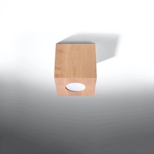 Surface spotlight Vano, natural wood