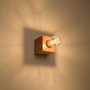 Wall light Sorel, natural wood