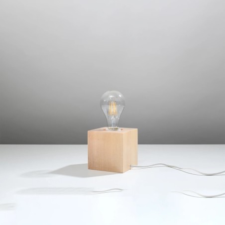Table lamp Sorel, natural wood