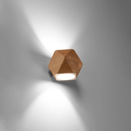 Wall light Mion, natural wood