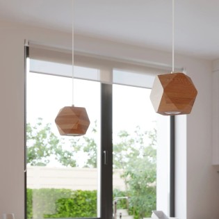 Pendant lamp Mion, natural wood