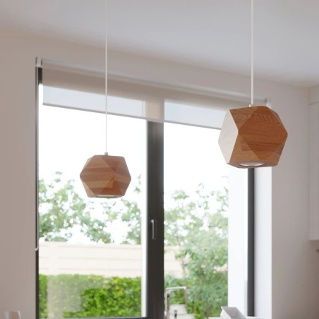 Pendant lamp Mion, natural wood