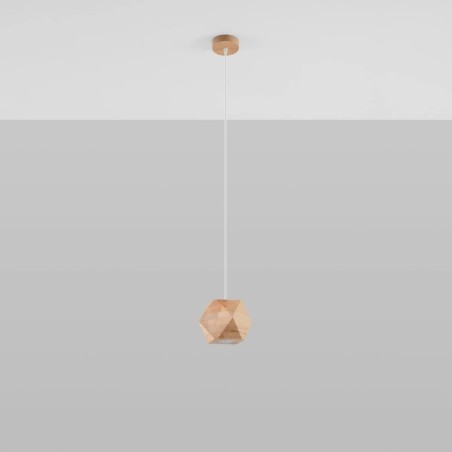 Pendant lamp Mion, natural wood