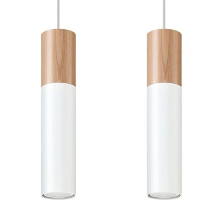 Pendant lamp Vira white, 2 lights