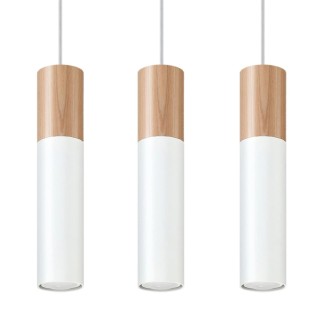 Pendant lamp Vira white, 3...