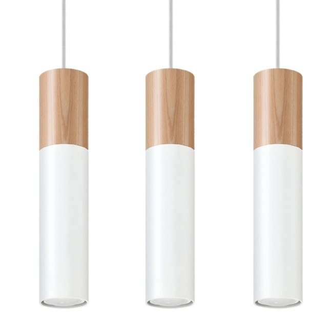 Pendant lamp Vira white, 3 lights