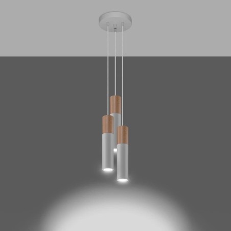 Pendant lamp Vira white, 3 lights