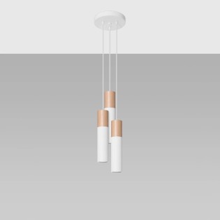 Pendant lamp Vira white, 3 lights