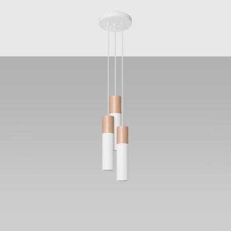 Pendant lamp Vira white, 3 lights