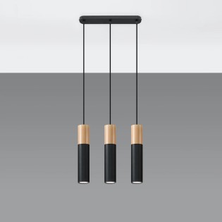 Pendant lamp Vira black, 3 lights