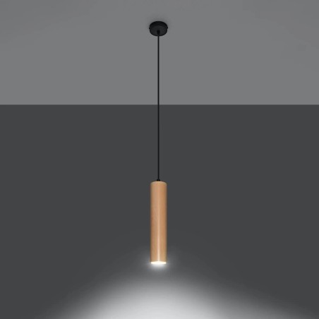 Pendant lamp Zori, natural wood