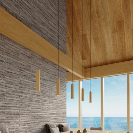 Pendant lamp Zori, natural wood