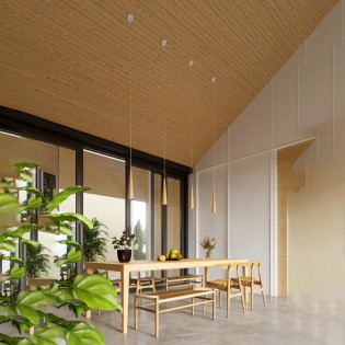 Pendant lamp Vovo, 1 light, natural wood