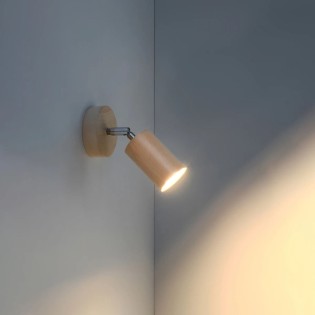 Wall light Orel, natural wood