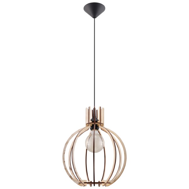 Pendant light Zarati, natural wood
