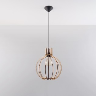 Pendant light Zarati, natural wood