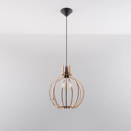Pendant light Zarati, natural wood