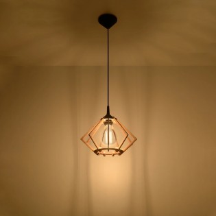 Pendant light Orlu, natural wood