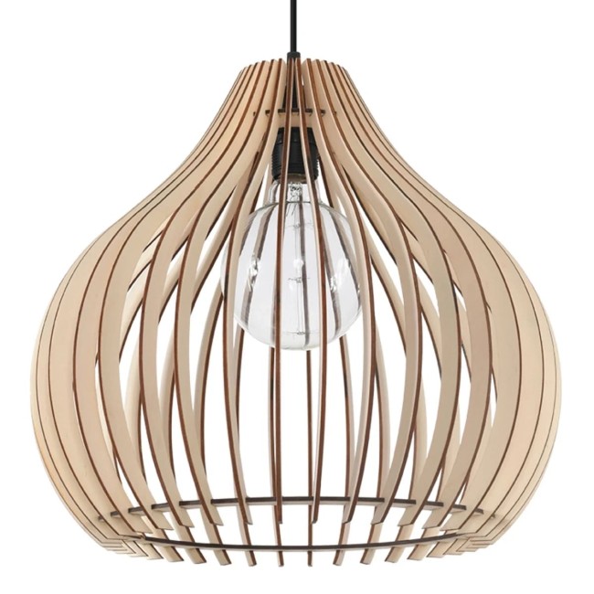 Pendant light Reonka, natural wood