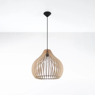 Pendant light Reonka, natural wood