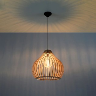 Pendant light Reonka, natural wood