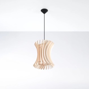 Pendant light Zoin, natural wood