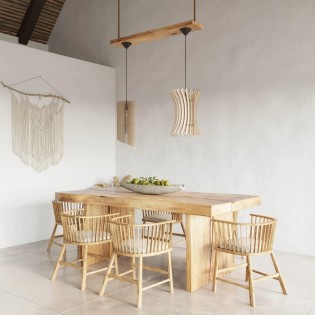 Pendant light Zoin, natural wood