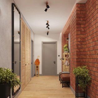 Ceiling spotlight Domovi 2 lights, black and natural wood