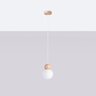 Pendant light Aeri 1 light, natural wood