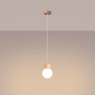 Pendant light Aeri 1 light, natural wood