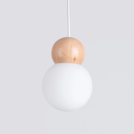 Pendant light Aeri 1 light, natural wood