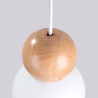 Pendant light Aeri 1 light, natural wood