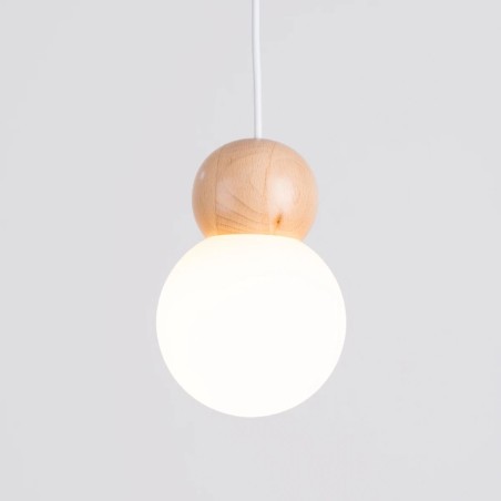 Pendant light Aeri 3 lights, natural wood