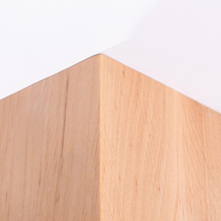 Wall spotlight Inkodo, natural wood