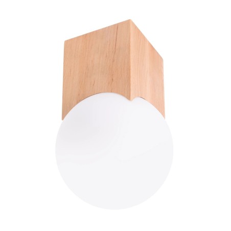Wall spotlight Inkodo, natural wood