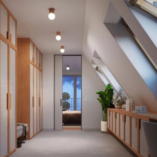 Wall spotlight Inkodo, natural wood