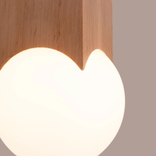 Wall spotlight Inkodo, natural wood
