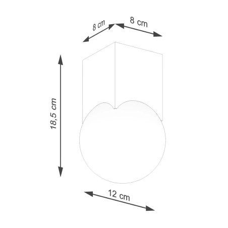 copy of Lámpara colgante Nato gris, 1 luz