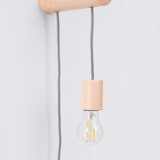 Wall light Neia E27, natural wood