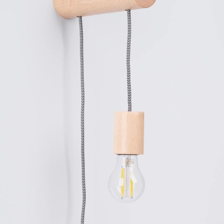 Wall light Neia E27, natural wood
