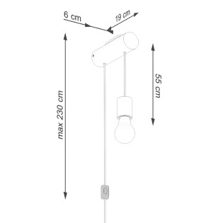 Wall light Neia E27, natural wood