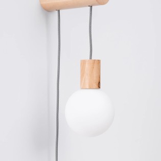 Wall light Neia G9, natural wood
