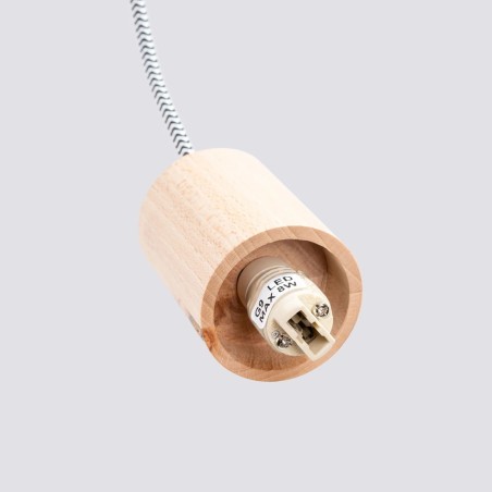 Wall light Neia G9, natural wood