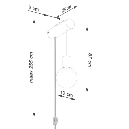 Wall light Neia G9, natural wood